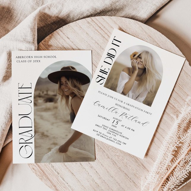 Anúncio de Graduação de Foto em Arch Moderno (Criador carregado)