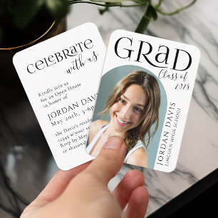 Anúncio de Graduação de Foto em Arch Moderno