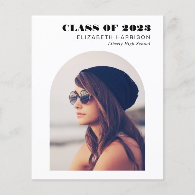 Anúncio de Graduação de Foto em Arco de Orçamento (Frente)