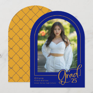 Anúncio de Graduação de Foto em Arco Dourado Real
