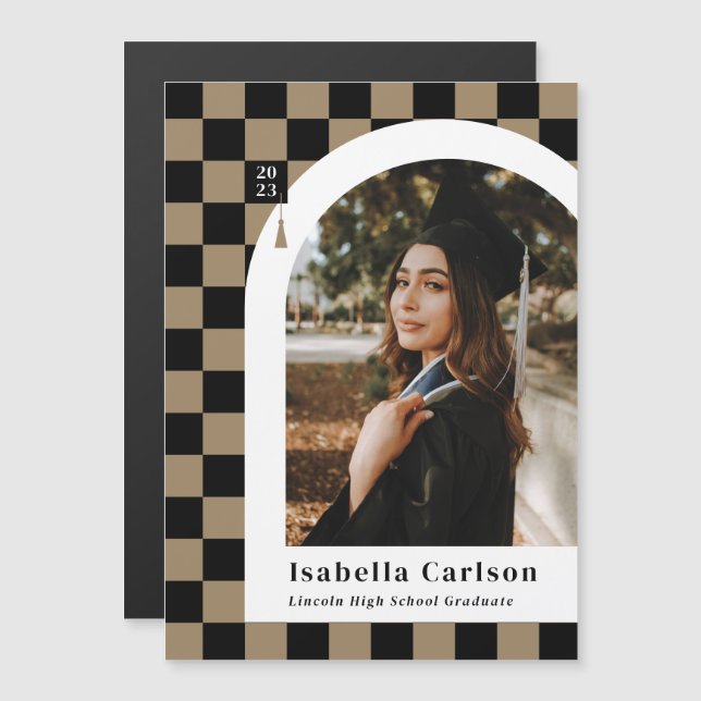 Anúncio de Graduação de Foto em Arco Verificado pe (Frente/Verso)