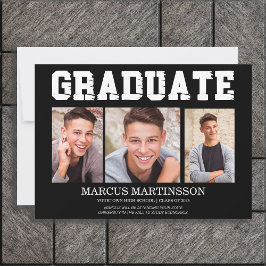 Anúncio de Graduação de Foto em Preto 3