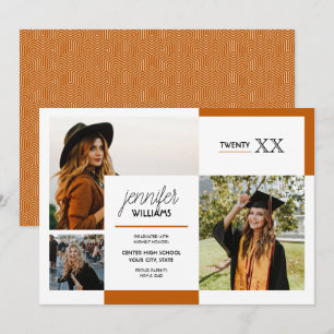 Anúncio de Graduação de Foto Laranja Queimada 3