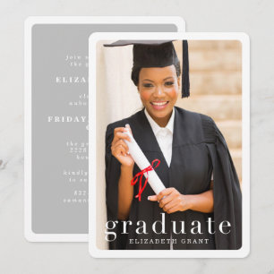 Anúncio de Graduação de Foto Moderna Clássica