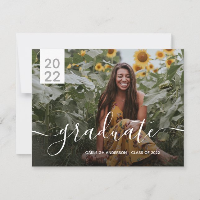 Anúncio de Graduação de Foto Moderna Simples 2 (Frente)