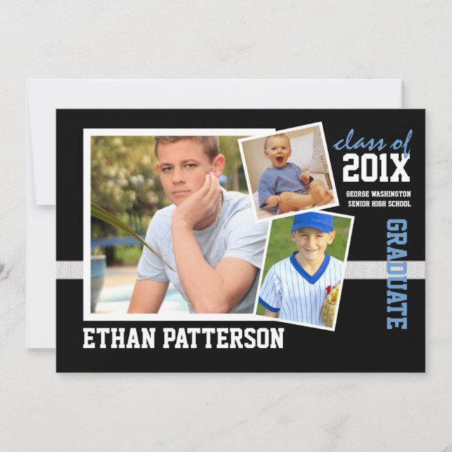 Anúncio de Graduação de Foto no Esporte 3 Azul Pre (Frente)