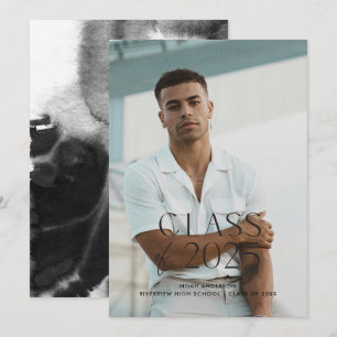 Anúncio de Graduação de Foto Preta Simples Moderna