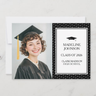 Anúncio de Graduação de Foto Preto e Branco 2026