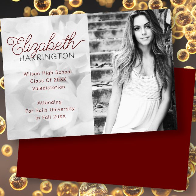 Anúncio De Graduação De Foto Retrato Para Ela (Criador carregado)