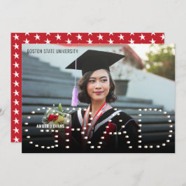 Anúncio de Graduação de Foto Vermelha Moderna 2022