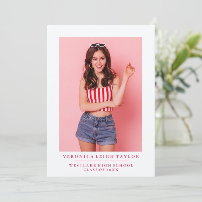 ANÚNCIO DE GRADUAÇÃO DE FOTOGRAFIA MINIMALISTA BÁS (Em pé/Frente)