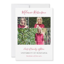 Anúncio de Graduação de Fotografias Confetti 3 Ros