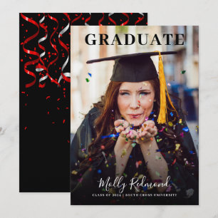 Anúncio De Graduação De Fotografias De Formando E 