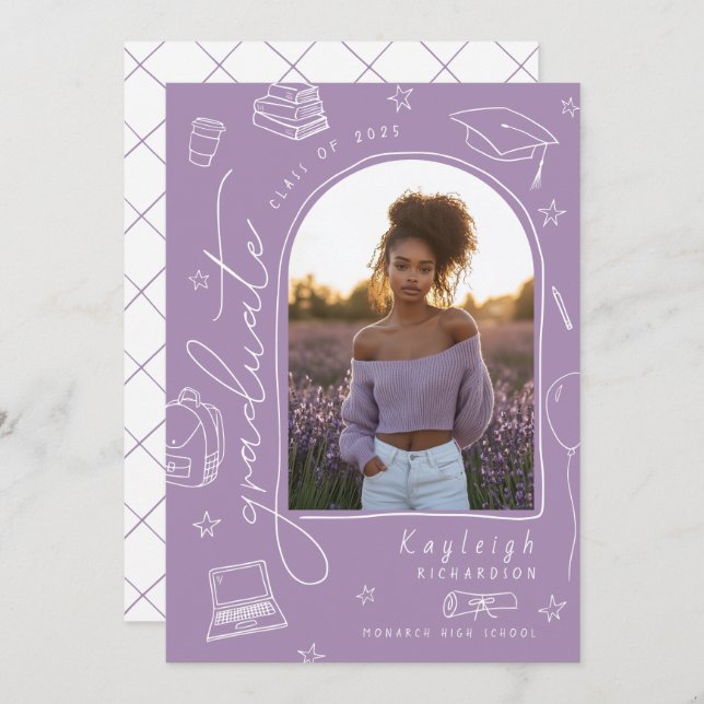 Anúncio de Graduação de Fotografias Retroativas da (Frente/Verso)