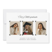 Anúncio de Graduação de Fotos com Cantos de Álbum