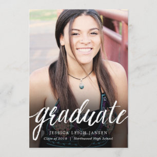 Anúncio de Graduação de Fotos com Letra Simples