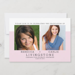 Anúncio de Graduação de Fotos de Irmãos Modern