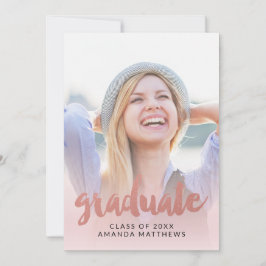 Anúncio de Graduação de Fotos de Script Dourado ro