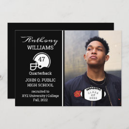 Anúncio de Graduação de Fotos do Jogador de Futebo