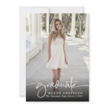 Anúncio de graduação de fotos elegante