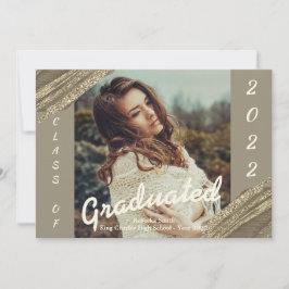 Anúncio de Graduação de Fotos Graduada Verde Doura