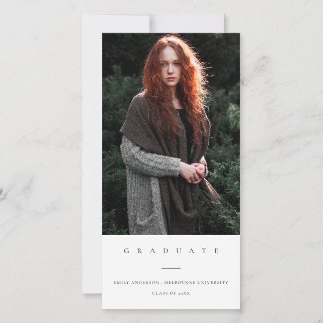 ANÚNCIO DE GRADUAÇÃO DE FOTOS LIMPA MÍNIMA CHIC (Frente)