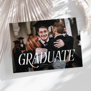 Anúncio de graduação de fotos minimalista