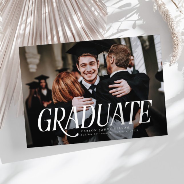 Anúncio de graduação de fotos minimalista (Criador carregado)