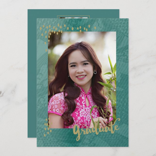 Anúncio de Graduação de Fotos na Ásia (Frente/Verso)