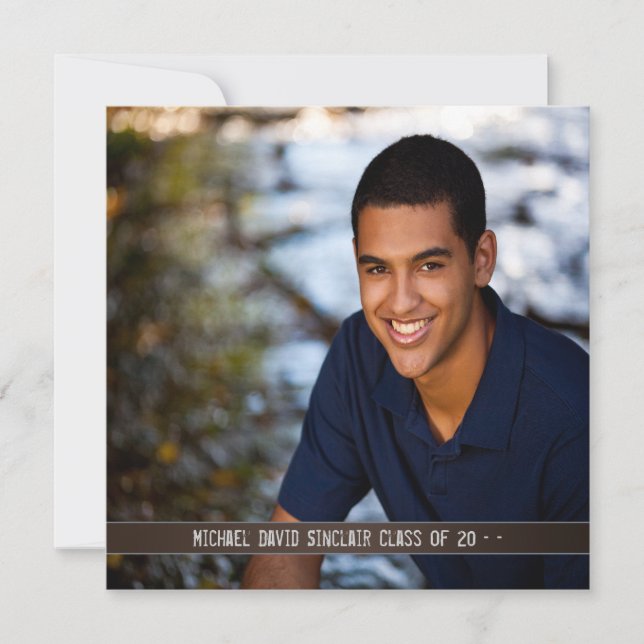 Anúncio de Graduação de Fotos para Meninos Pretos  (Frente)