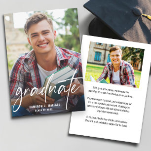 Anúncio de Graduação de Fotos Personalizadas de Gr