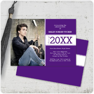 Anúncio de Graduação de Fotos Púrpura do Bold 