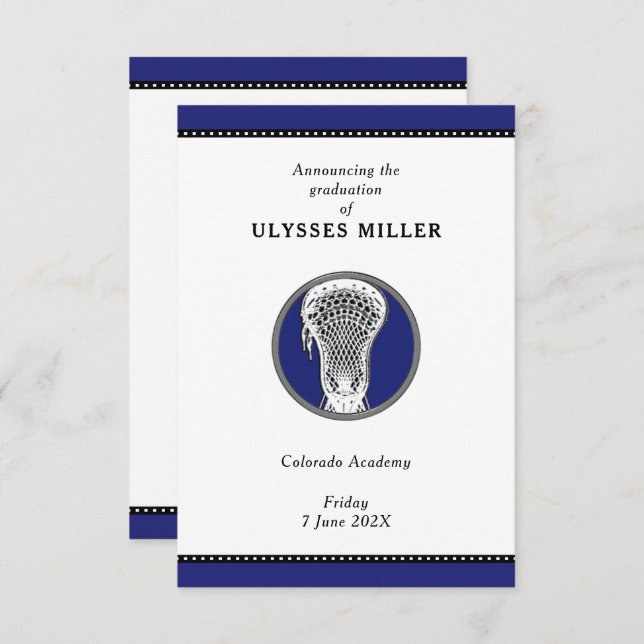 Anúncio de Graduação de Lacrosse (Frente/Verso)