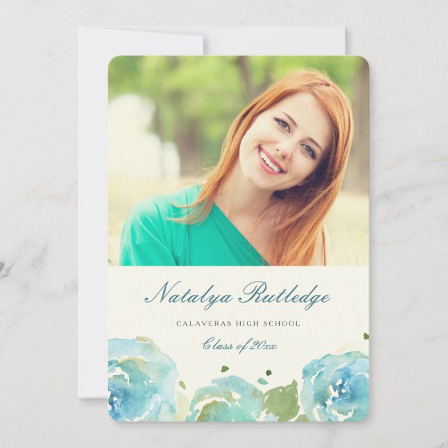 Anúncio de Graduação de Lavish Florals (Frente)