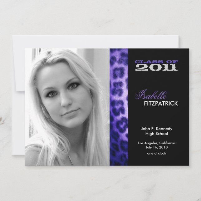 Anúncio de Graduação de Leopardo em Impressão Selv (Frente)