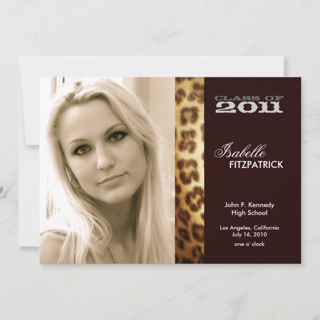 Anúncio de Graduação de Leopardo em Impressão Selv (Frente)