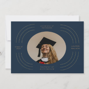 anúncio de graduação de listras de ouro elegant
