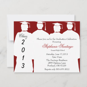 Anúncio de graduação de Maroon Elegante de Tend