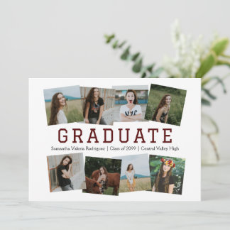 Anúncio de Graduação de Oito Fotos em Ângulo de Ma