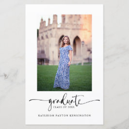 Anúncio de Graduação de Script Elegante de Orçamen