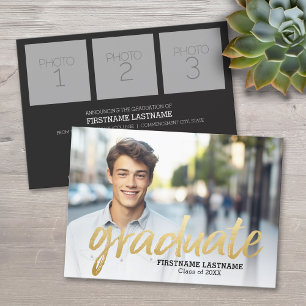 Anúncio de Graduação de Tendy com 4 Fotos - ouro