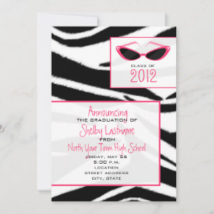 Anúncio de graduação de Zebra Print 2012