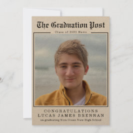 Anúncio de Graduação do Estilo do Jornal Antigo