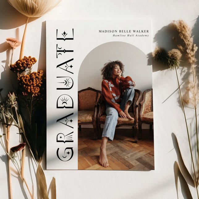 Anúncio de graduação do Formando Boho (Criador carregado)