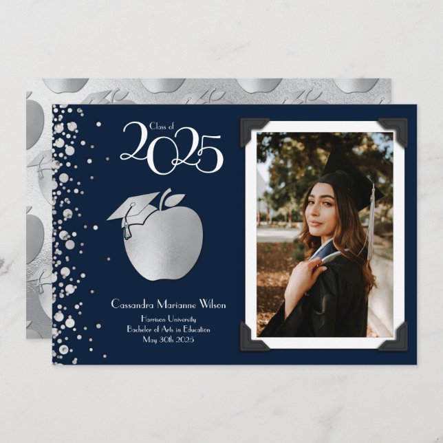 Anúncio de Graduação do Marinho de Educação de Pro (Frente/Verso)