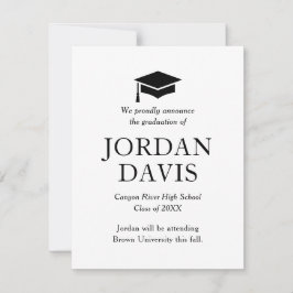 Anúncio de graduação do Segundo grau clássico