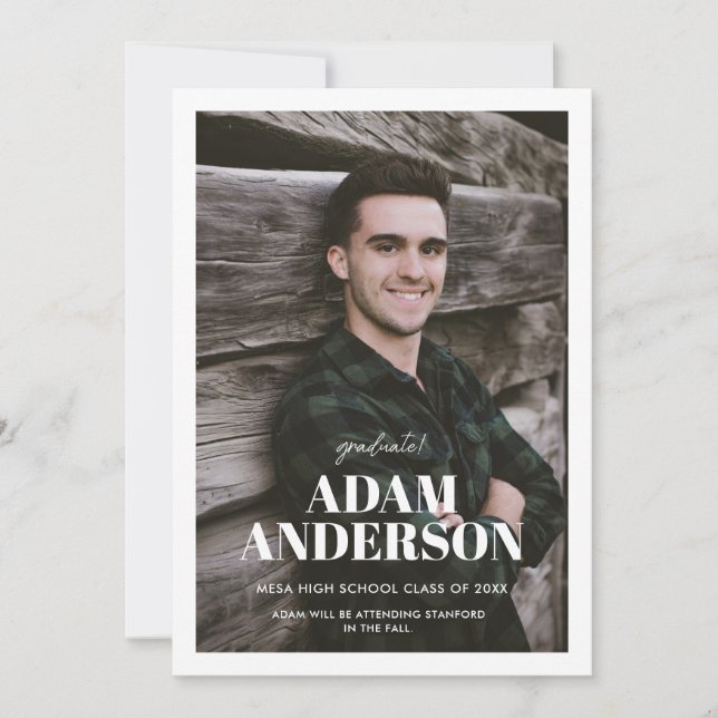 Anúncio de Graduação do Segundo grau de Foto (Frente)