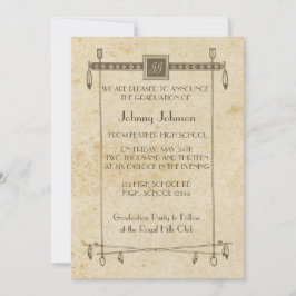 Anúncio de Graduação do Tema da Folha de Imagem Re