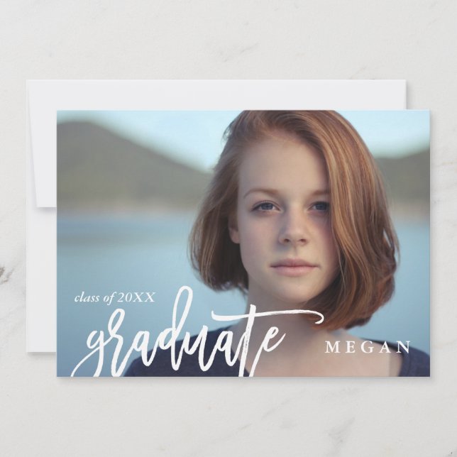 Anúncio de Graduação do Tipo de Pincel Moderno (Frente)