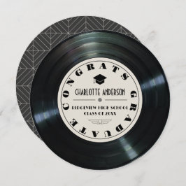 Anúncio De Graduação Do Vinil Record Tan